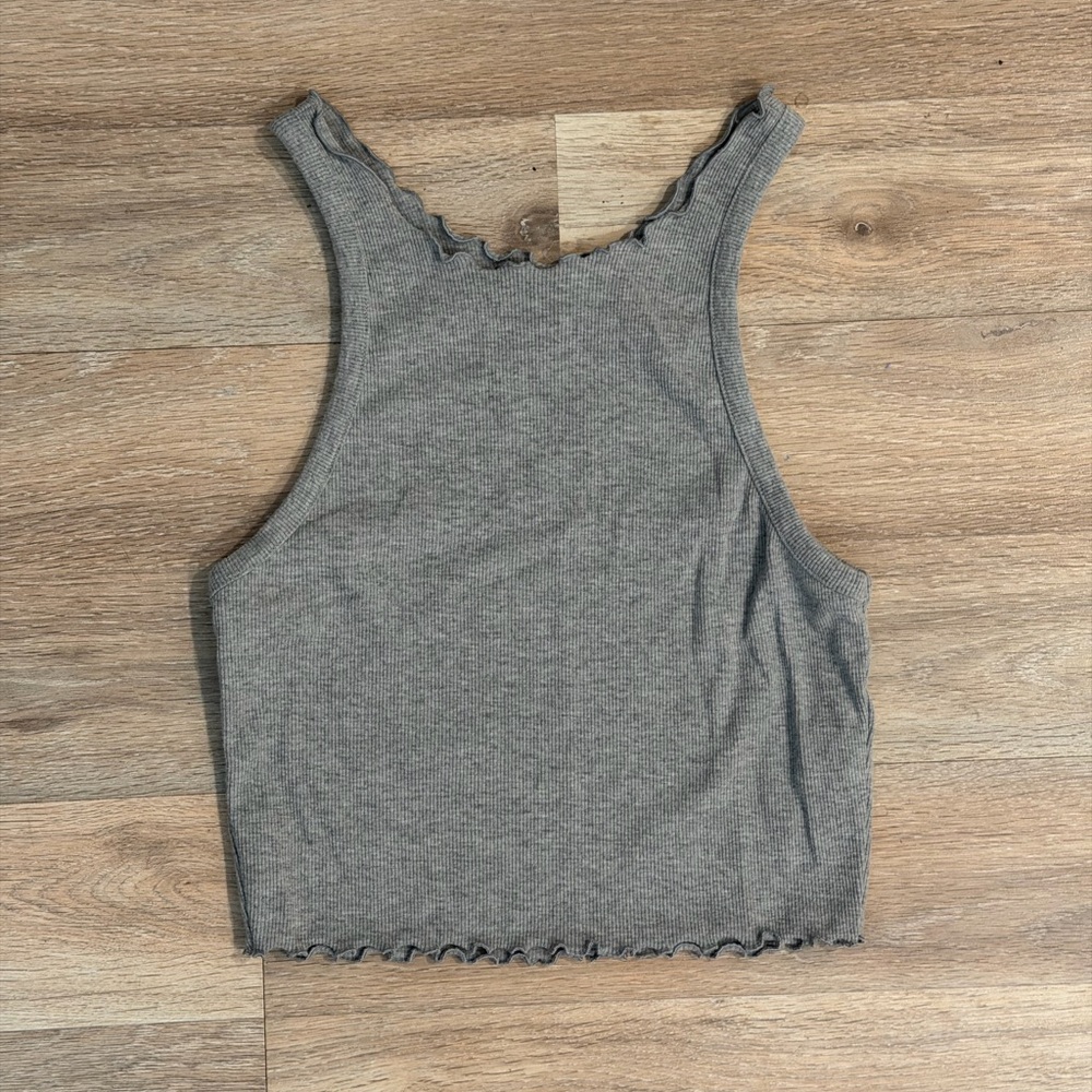 Forever 21 Gray Ribbed Tank Top